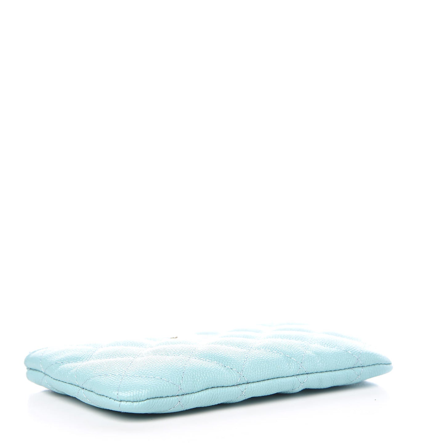 Caviar Quilted Small Cosmetic Case Light Blue