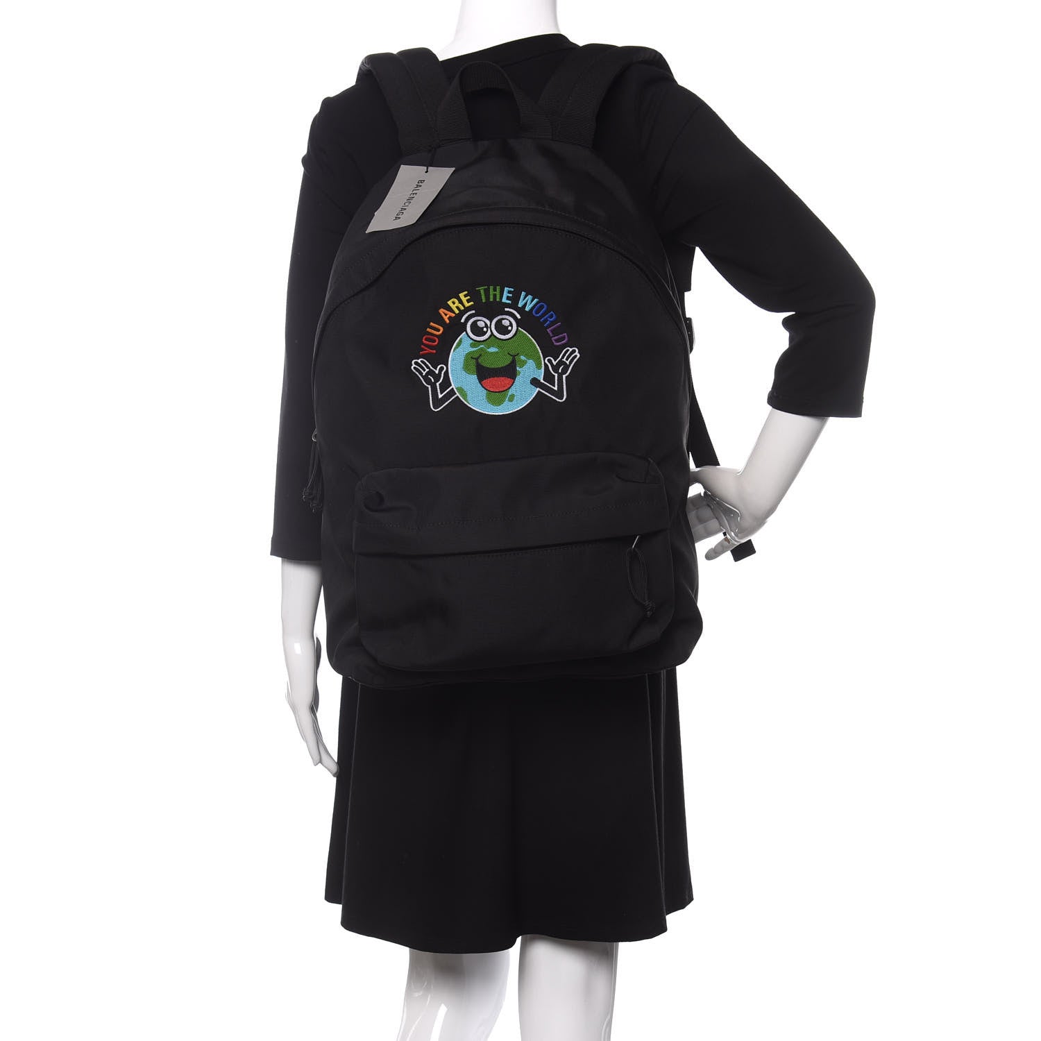Balenciaga Nylon You Are The World Explorer Backpack Black 2 of 10