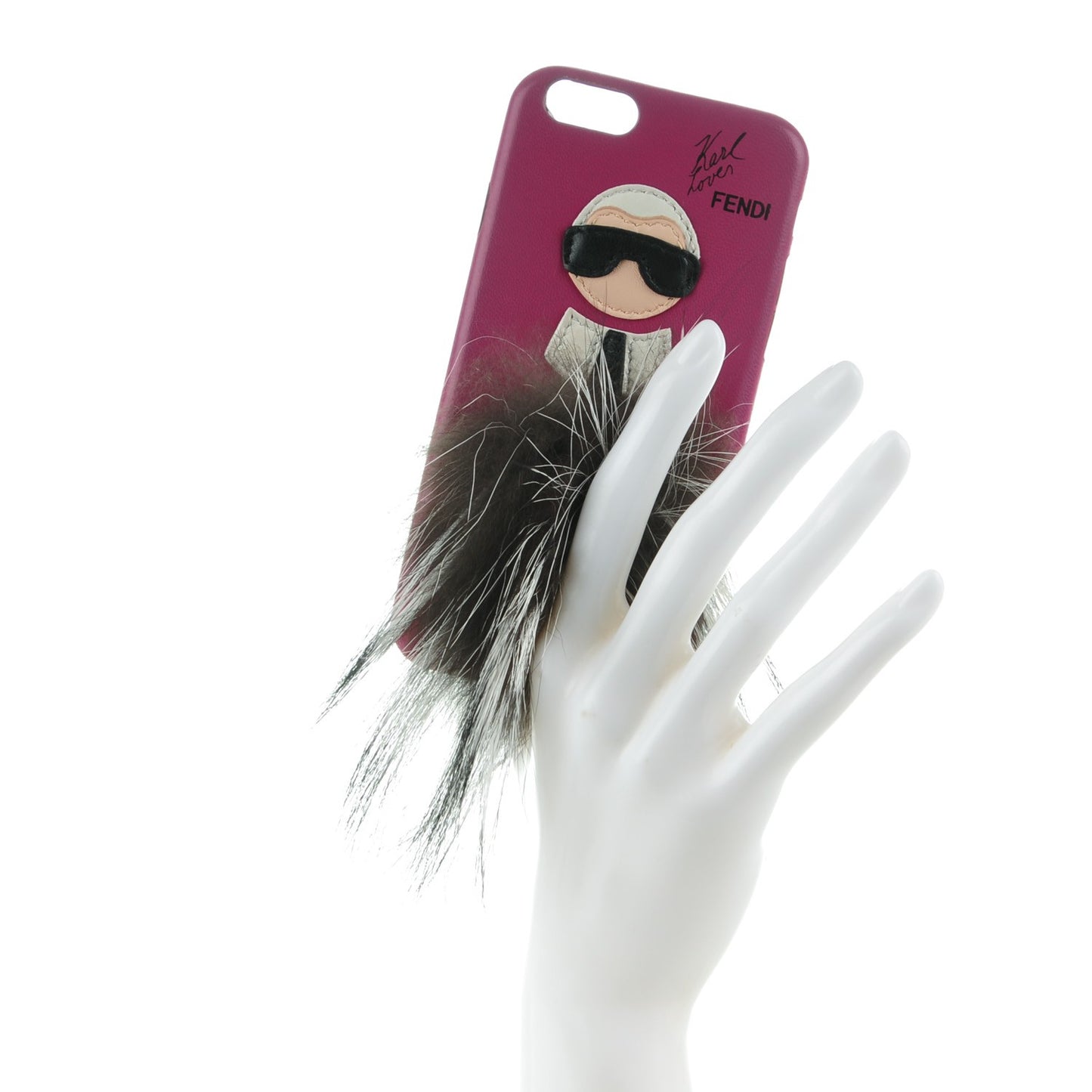 Nappa Fox Fur Karlito iPhone 6 Case Cover Magenta