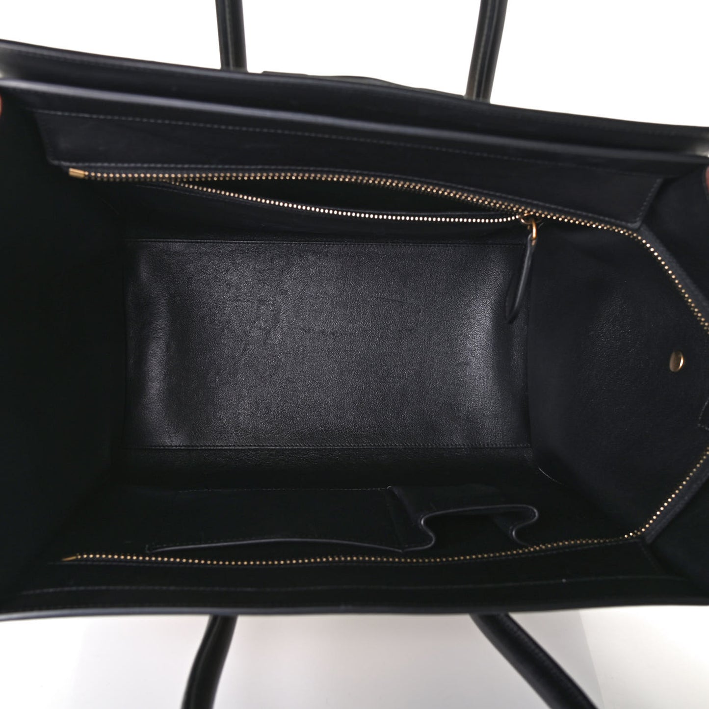 Satin Calfskin Mini Tri-Color Luggage Seashell
