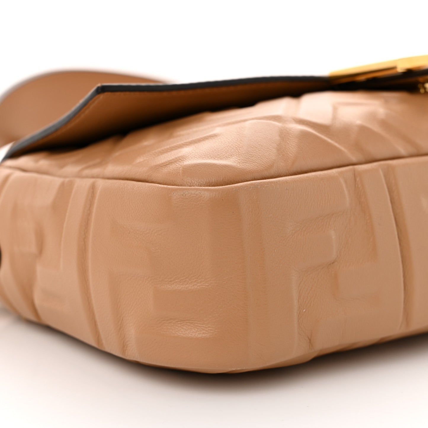 Nappa FF 1974 Embossed Baguette Miele Scuro