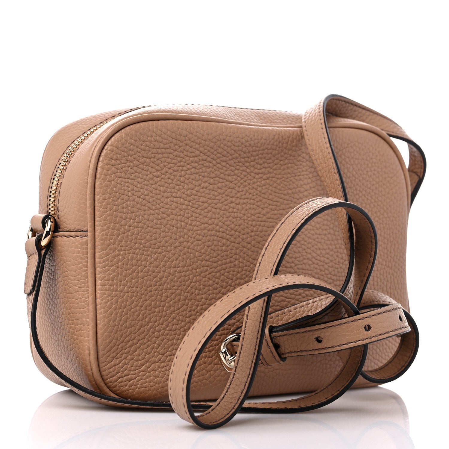 Gucci Pebbled Calfskin Small Soho Disco Bag Camelia 3 of 9