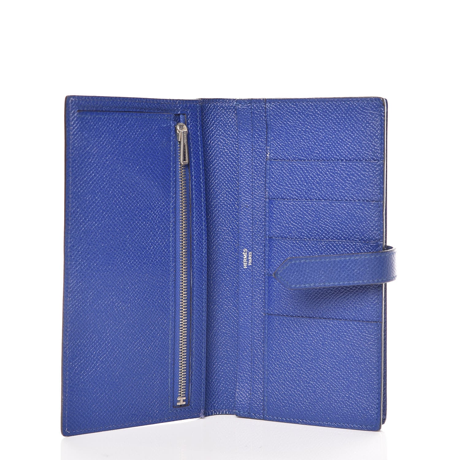 Hermes Epsom Bearn Gusset Wallet Bleu Electrique 5 of 9