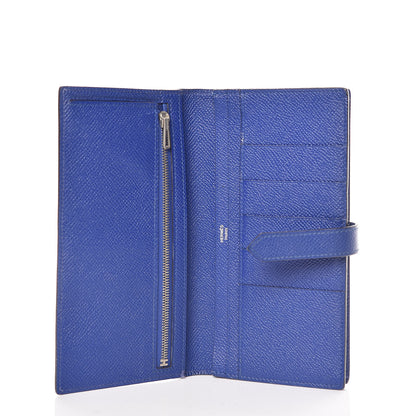 Hermes Epsom Bearn Gusset Wallet Bleu Electrique 5 of 9