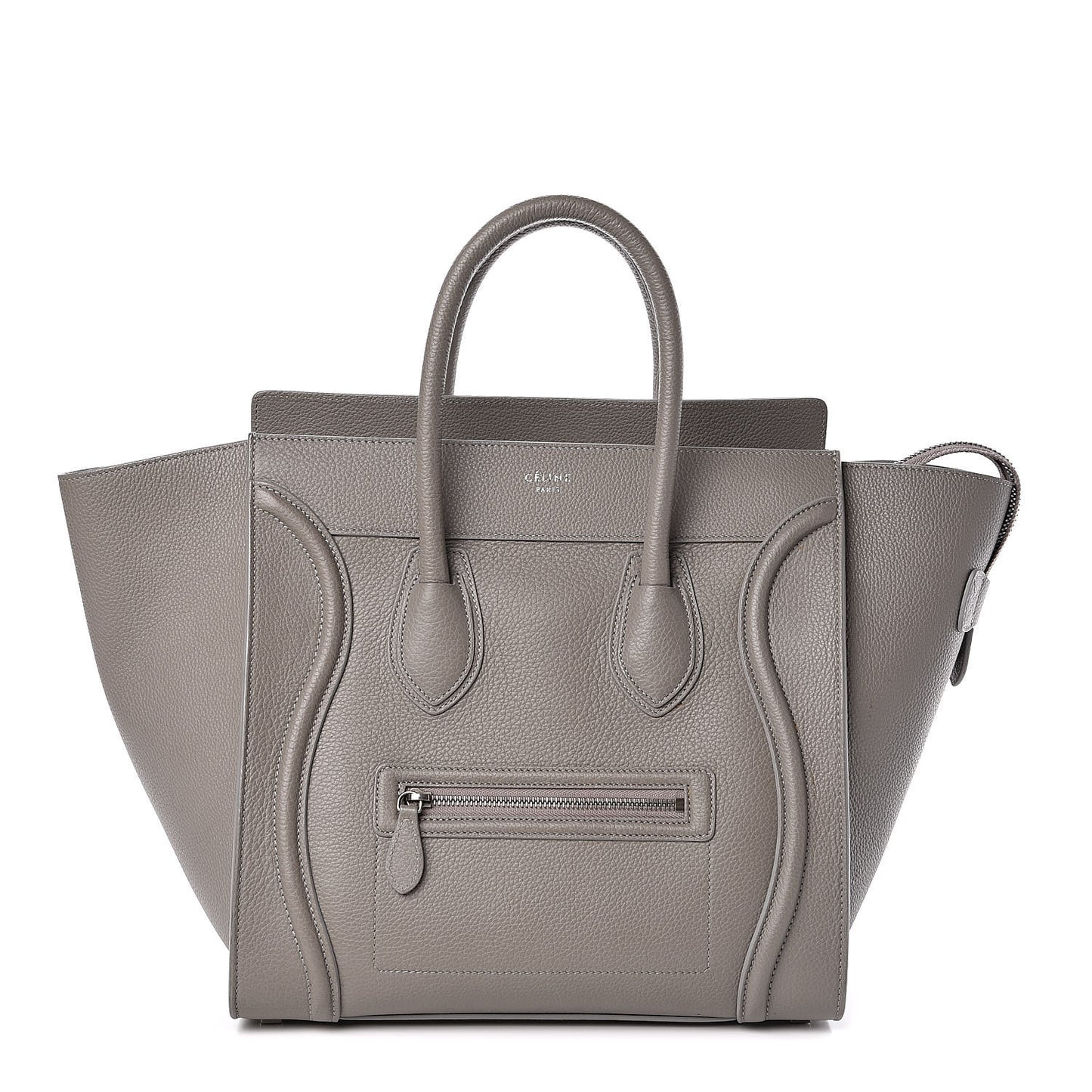 Drummed Calfskin Mini Luggage Souris