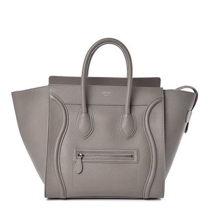 Celine Drummed Calfskin Mini Luggage Souris 1 of 16