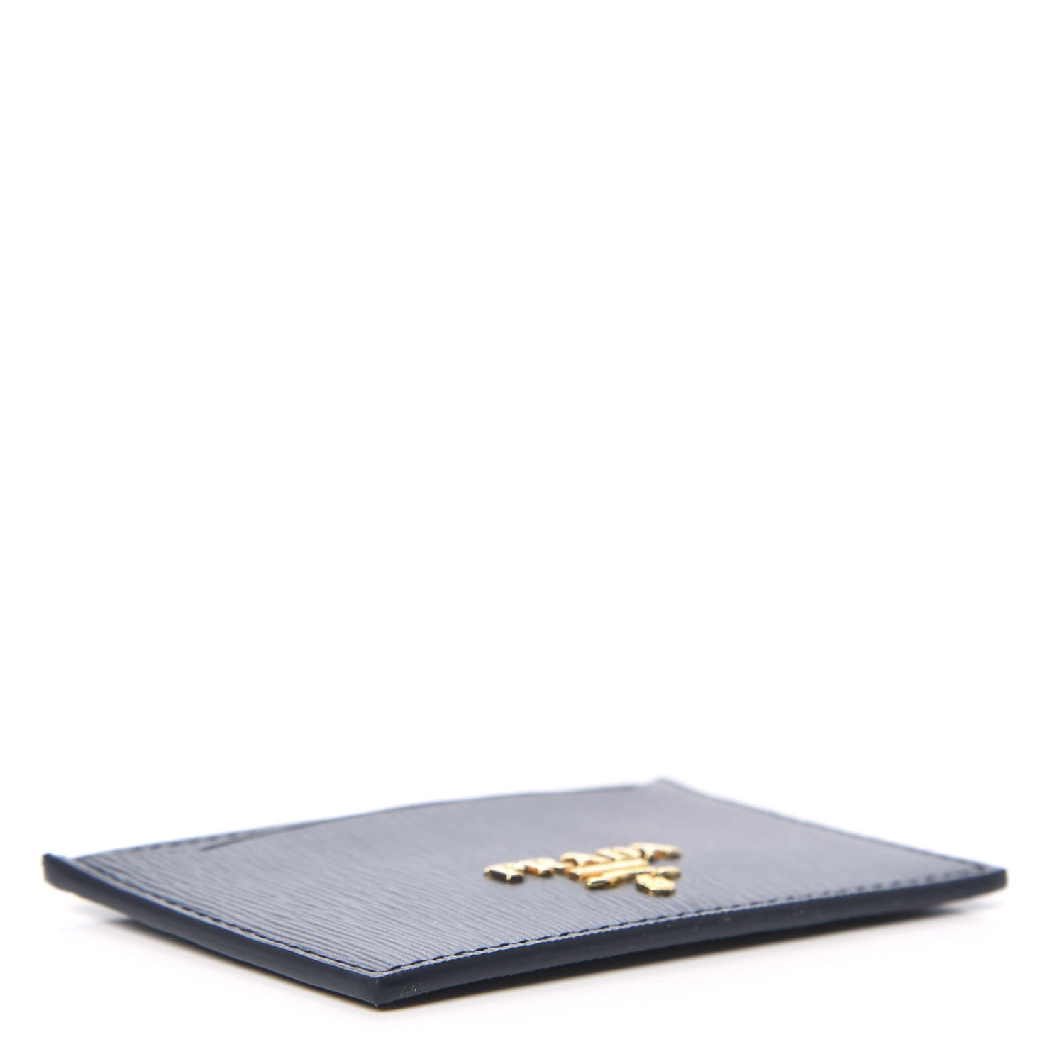 Prada Vitello Move Metal Card Case Baltico 4 of 6