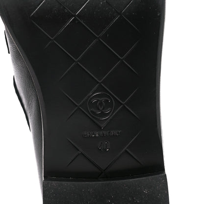 Chanel Lambskin Quilted CC Turnlock Loafers 40 Black 6 of 10