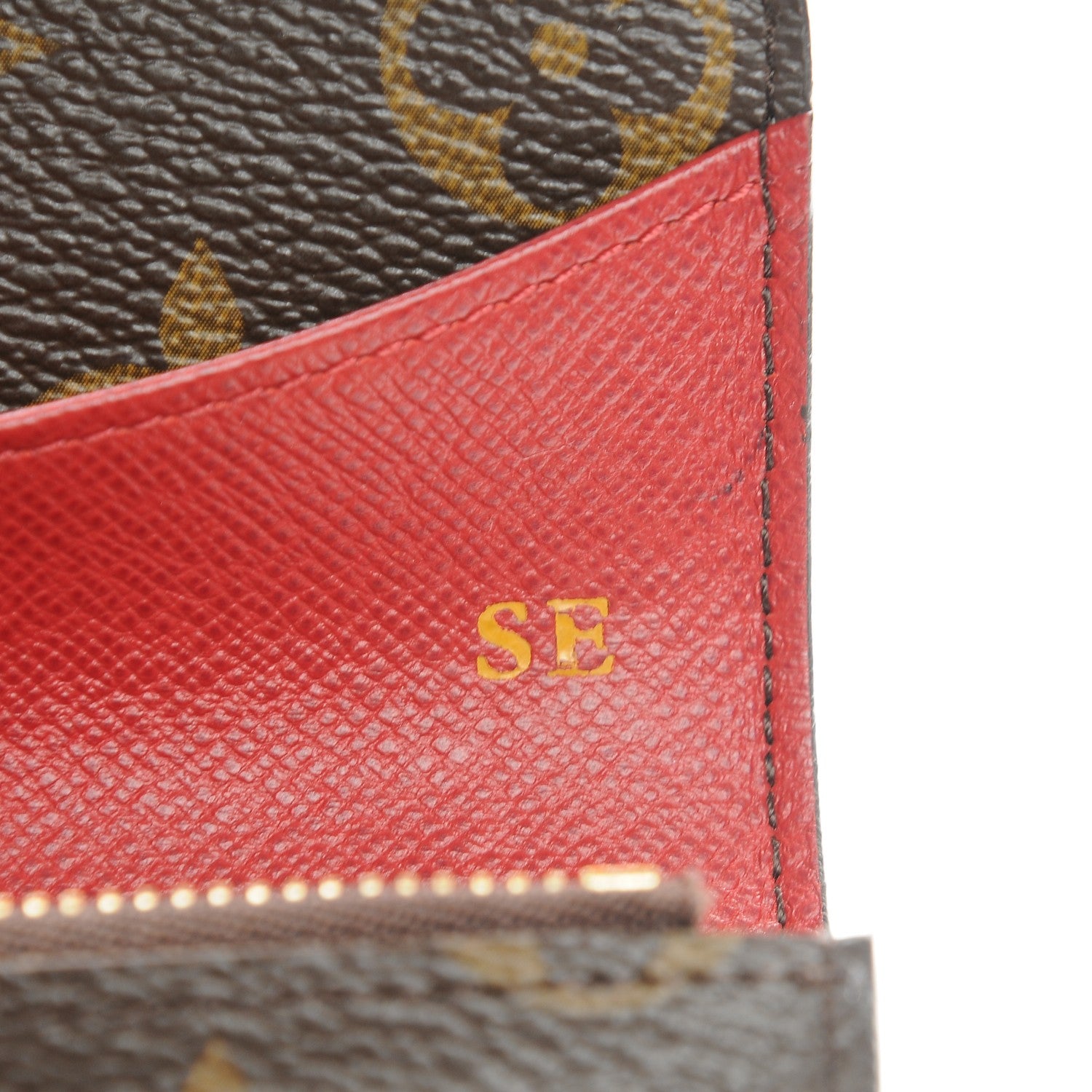 Louis Vuitton Monogram Emilie Wallet Red 8 of 9