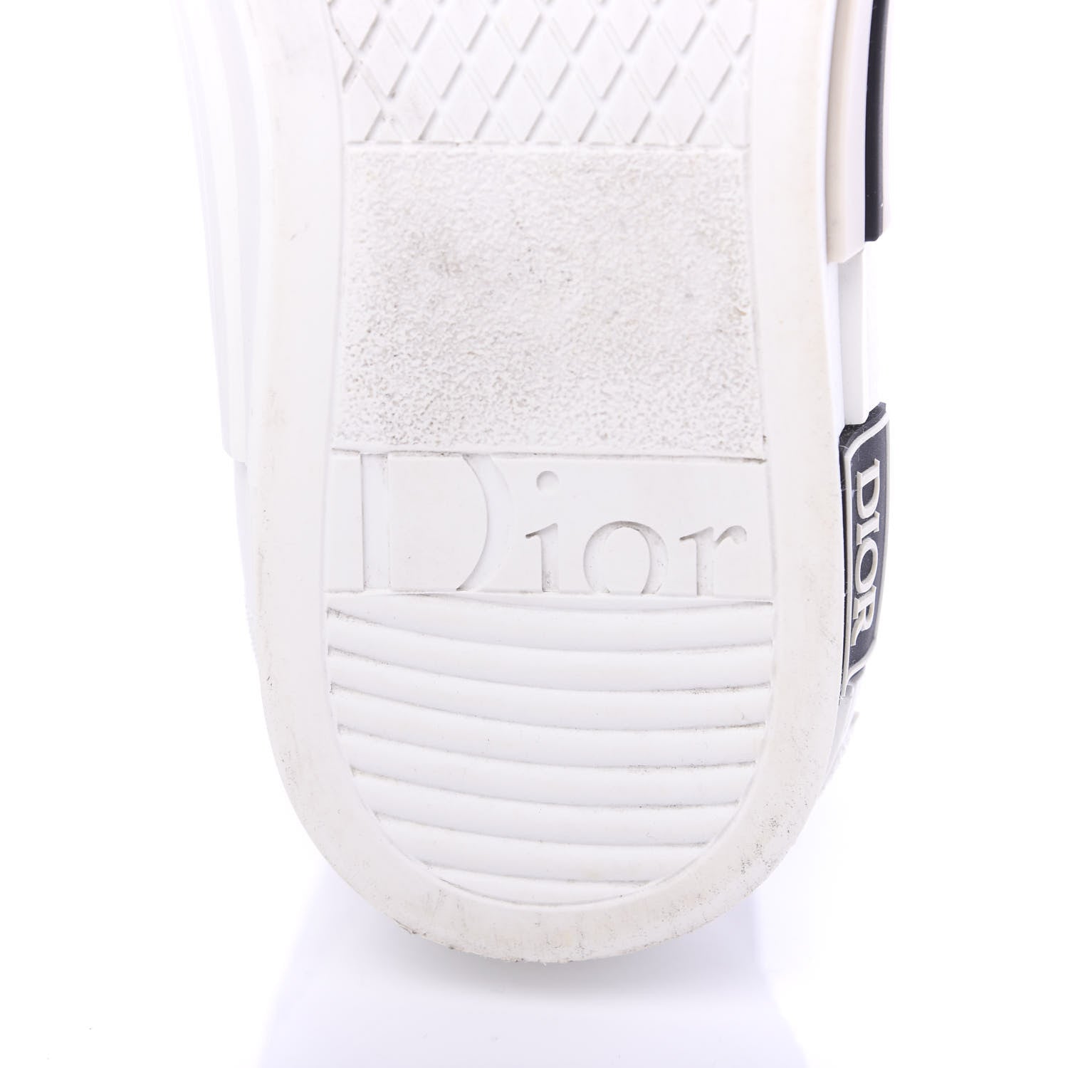 Christian Dior Technical Canvas Oblique Mens B23 High Top Sneakers 39 White Black 6 of 8