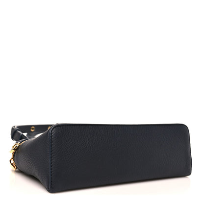 Loro Piana Grained Calfskin L19 Extra Pocket Pouch Navy Blue 4 of 9