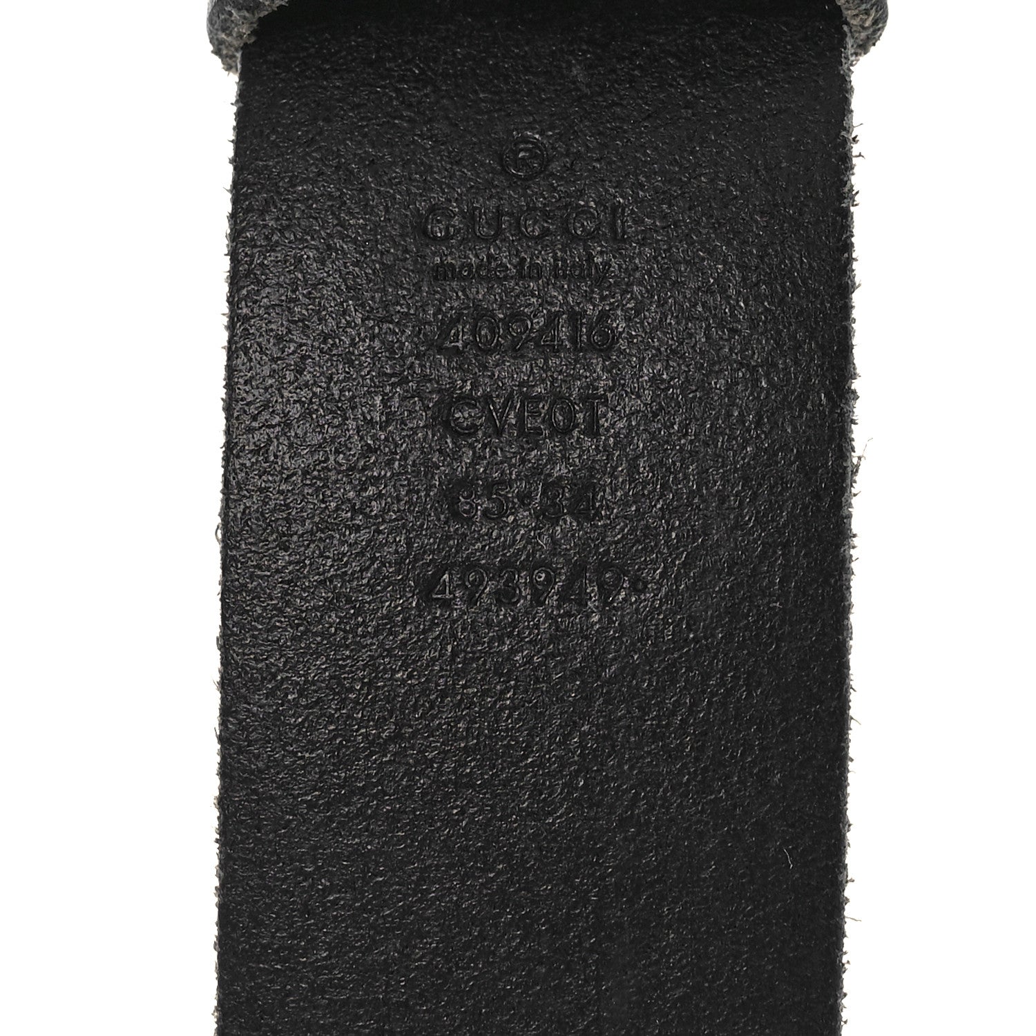Gucci Faded Calfskin Double G 40mm Belt 85 34 Black 3 of 5
