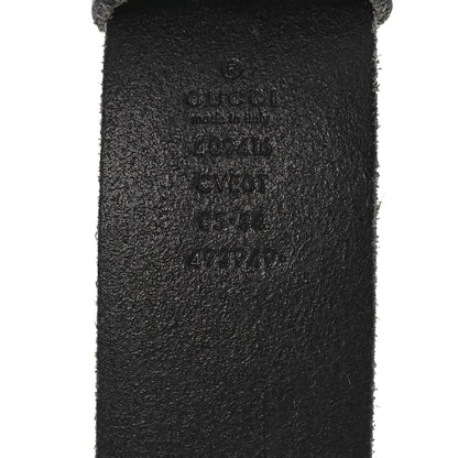 Gucci Faded Calfskin Double G 40mm Belt 85 34 Black 3 of 5