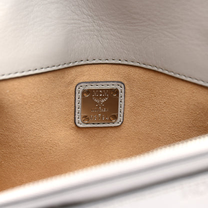 MCM Calfskin Ottomar Wallet On Chain Grey 6 of 10