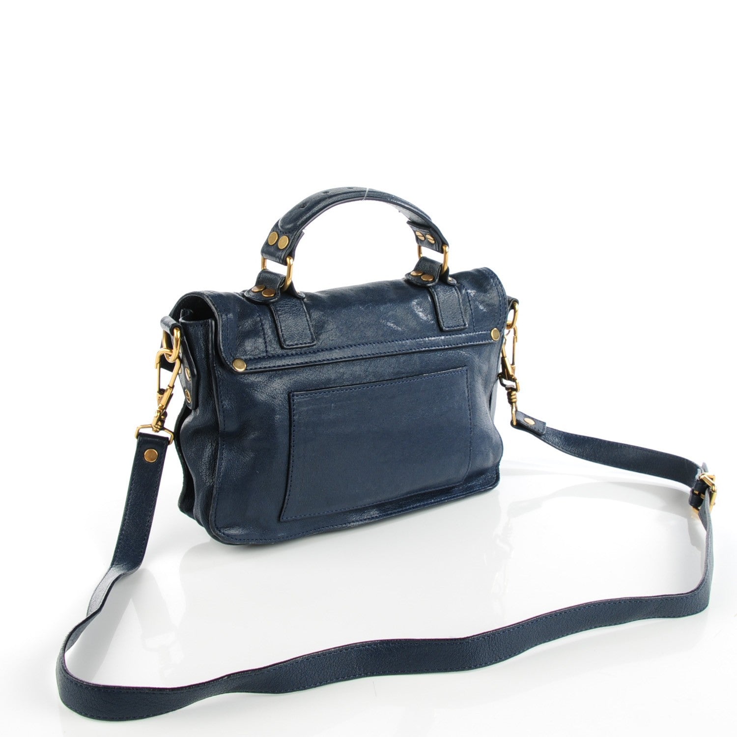 Proenza Schouler Lambskin Tiny PS1 Satchel Midnight 4 of 9