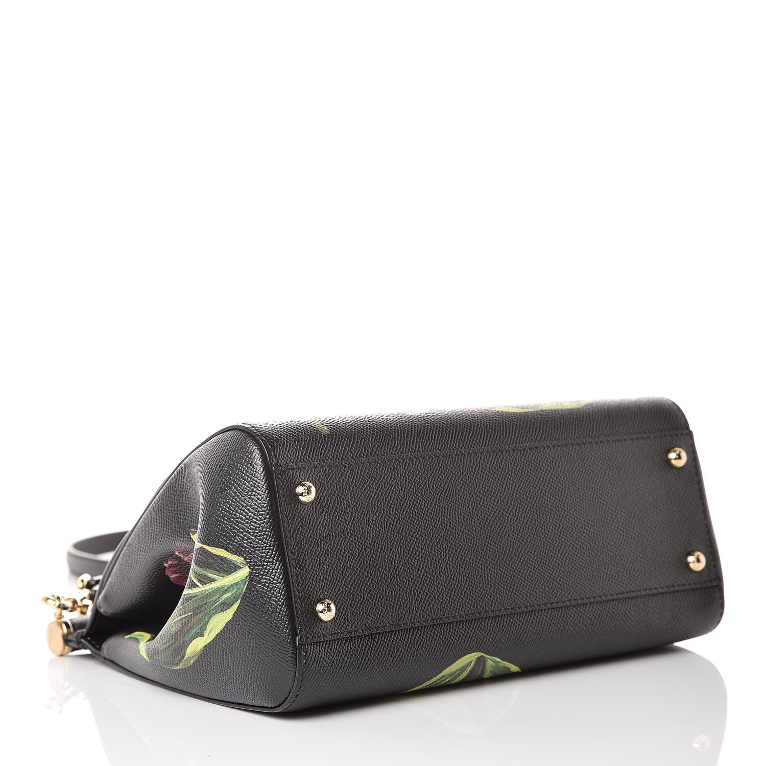 Dolce & Gabbana Dauphine Tulip Print Medium Miss Sicily Satchel Black 5 of 9