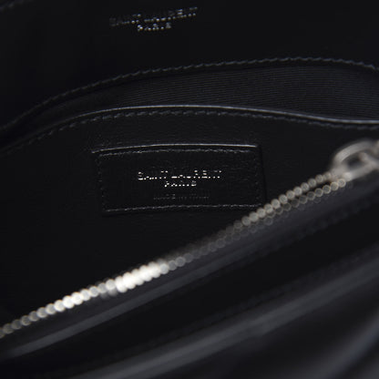 Saint Laurent Calfskin Y Quilted Monogram Small Loulou Chain Satchel Black 7 of 9