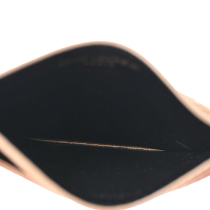 Saint Laurent Grain De Poudre Matelasse Chevron Monogram Credit Card Case Dark Beige 5 of 7