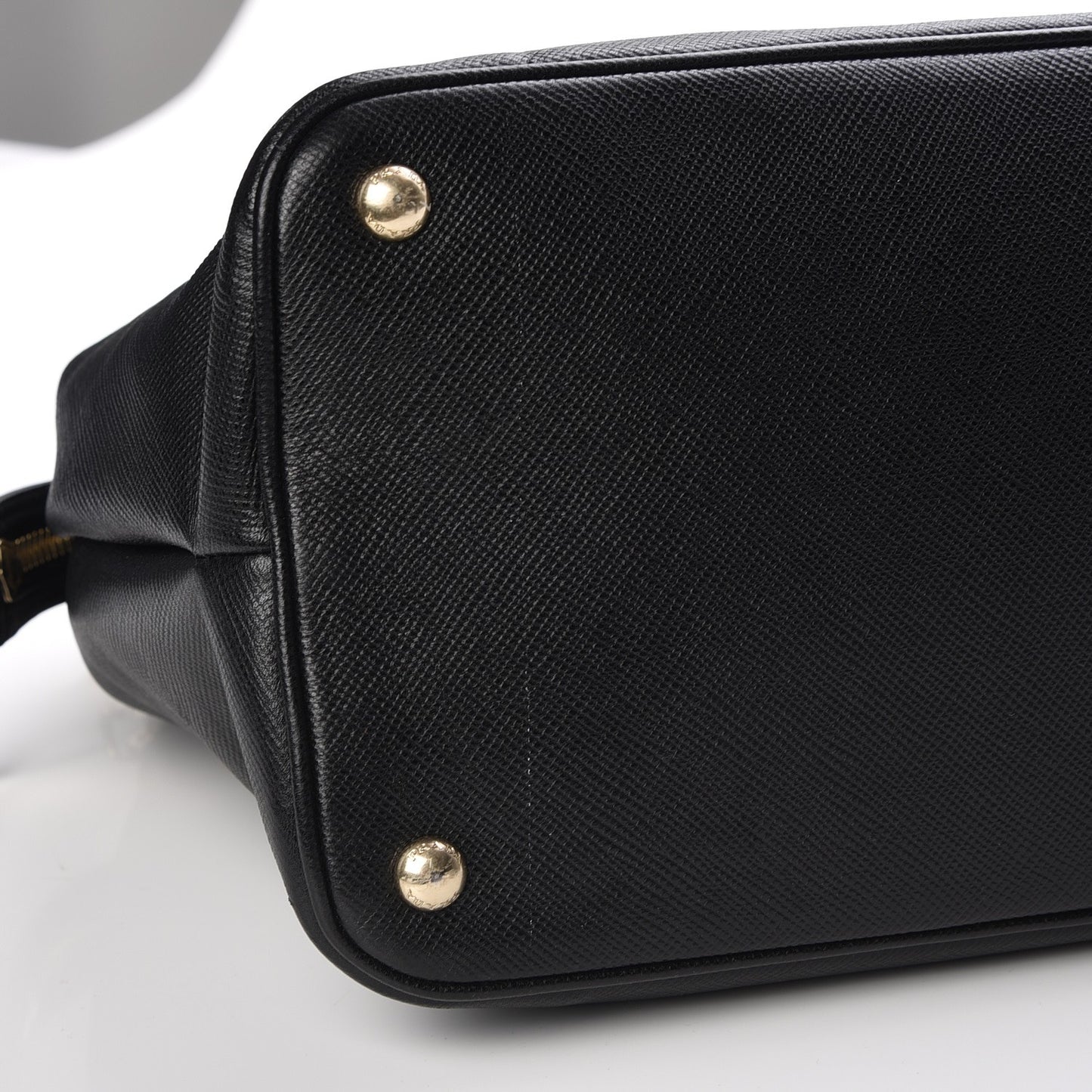 Saffiano Cuir Top Handle Dome Tote Black