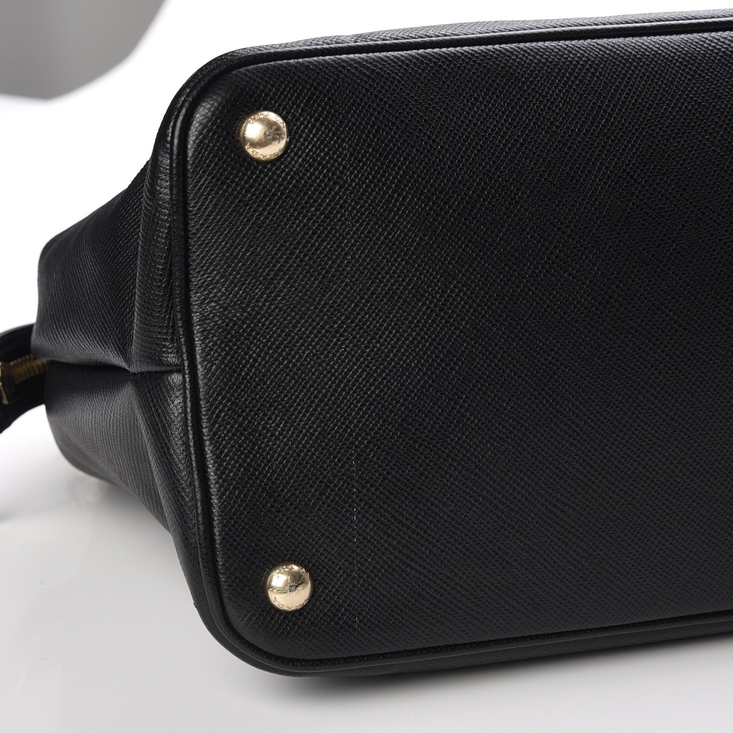 Prada Saffiano Cuir Top Handle Dome Tote Black 9 of 9