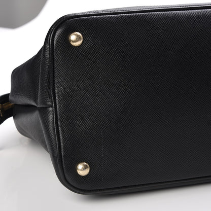 Prada Saffiano Cuir Top Handle Dome Tote Black 9 of 9