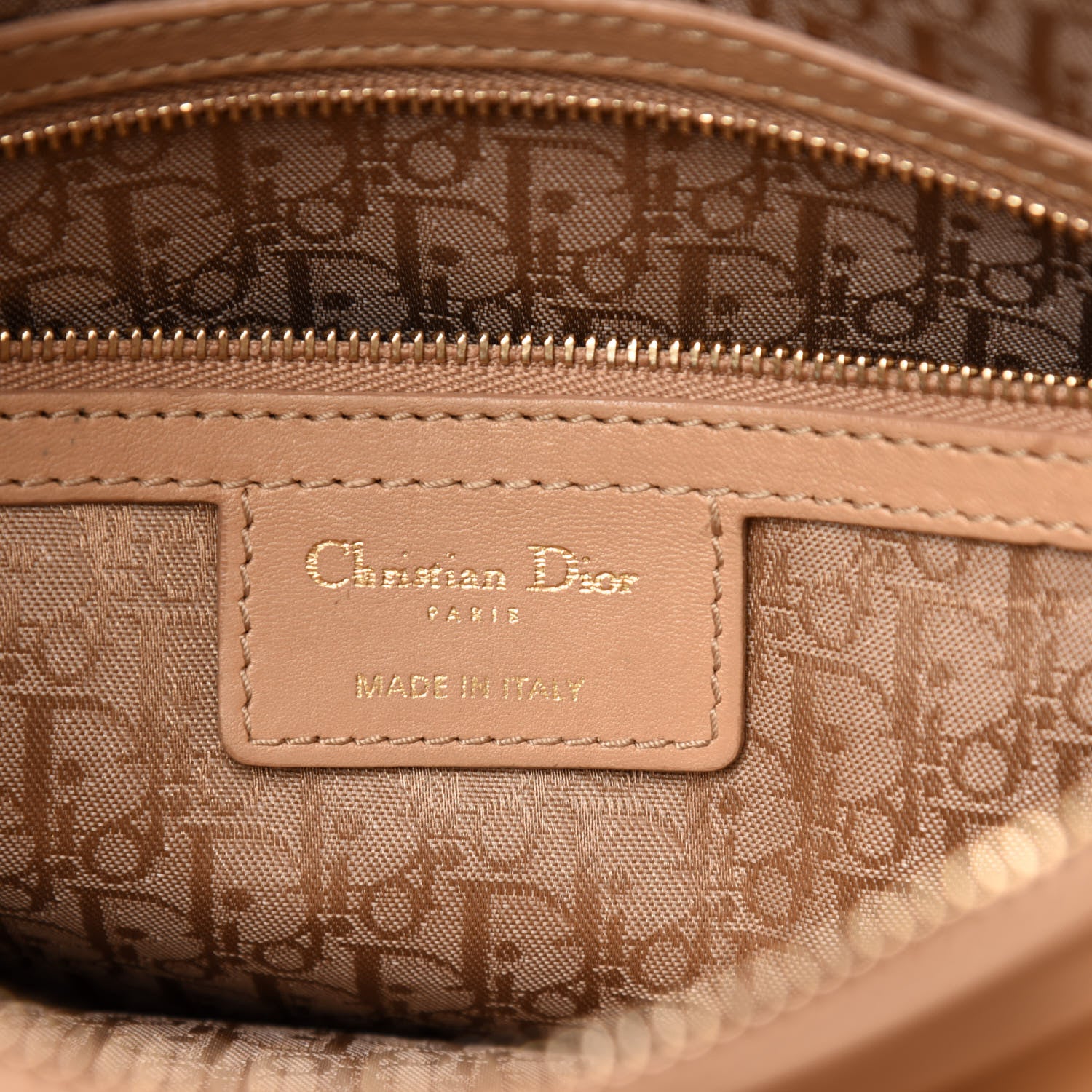 Christian Dior Lambskin Cannage Large Lady Dior Beige 7 of 12