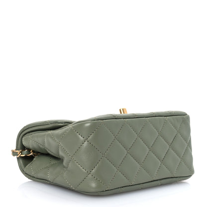 Chanel Lambskin Quilted Mini Pearl Crush Flap Green 4 of 12