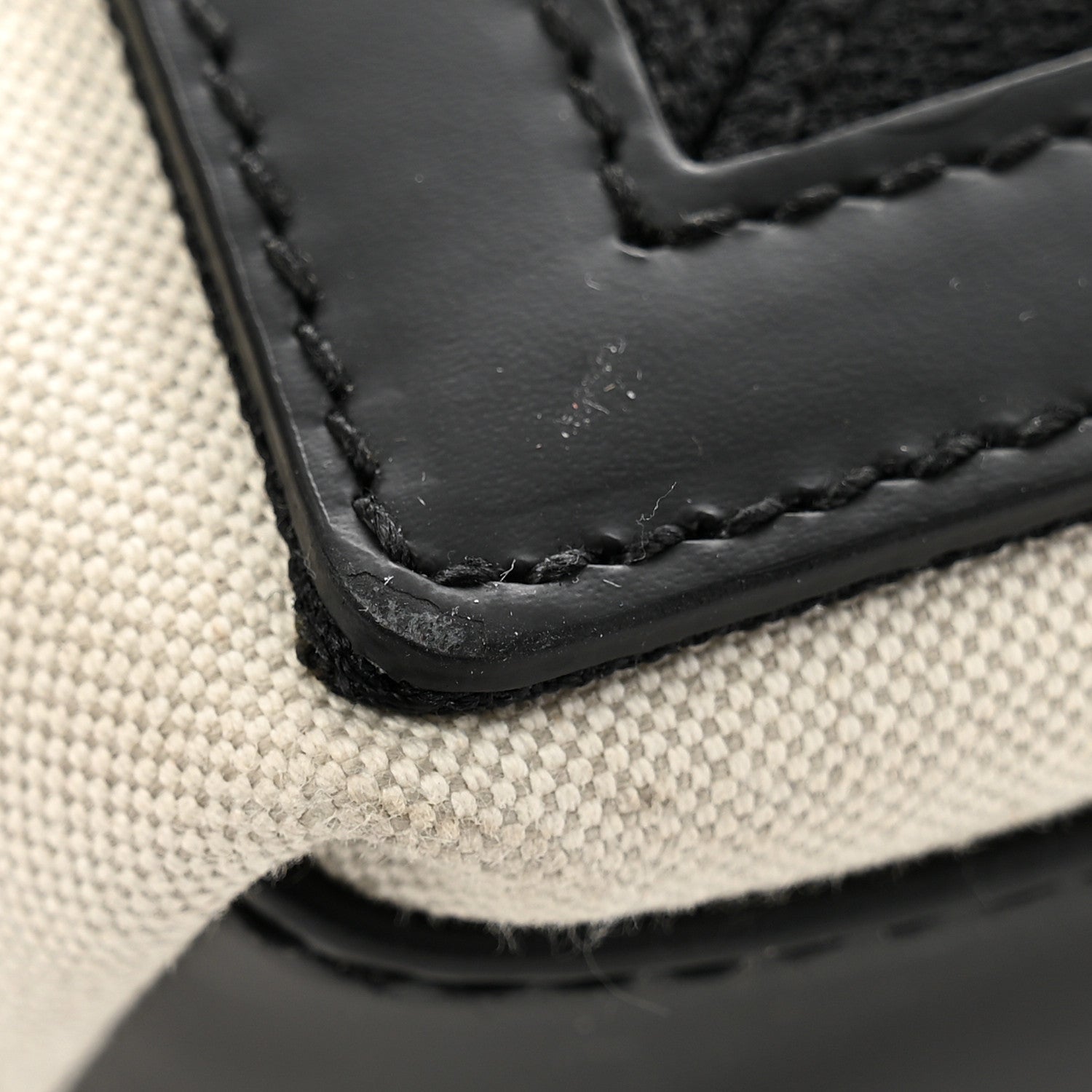 Balenciaga Cotton Canvas Satin Calfskin S Navy Cabas Natural Black 14 of 16