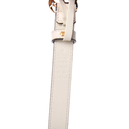 Gucci Calfskin Double G 20mm Belt 95 38 Mystic White 6 of 7