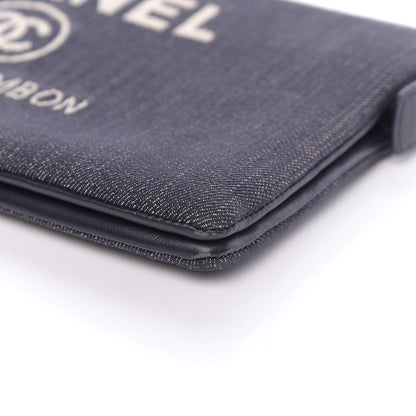Chanel Denim Small Deauville Zipped Pouch Dark Blue 10 of 11