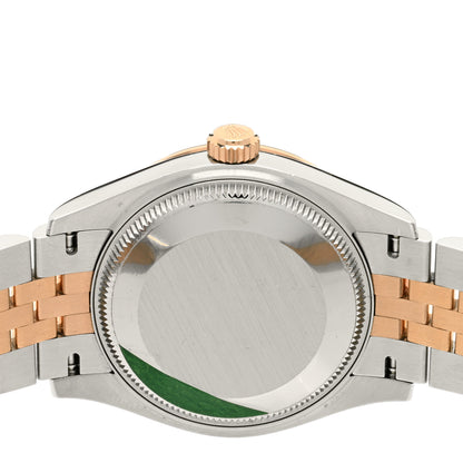 Rolex Stainless Steel 18K Everose Gold Diamond 31mm Oyster Perpetual Datejust Watch Silver 178271 4 of 5