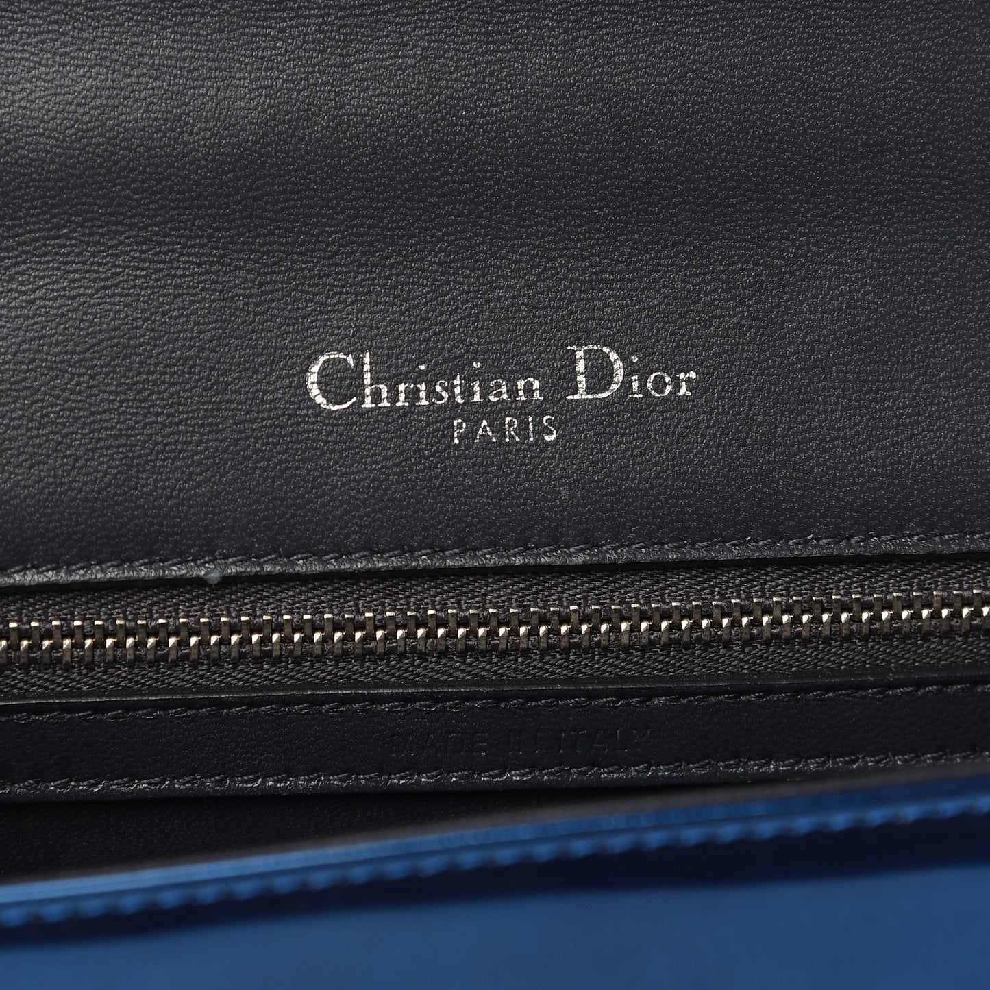 Metallic Patent Micro-Cannage Medium Diorama Flap Bag Blue