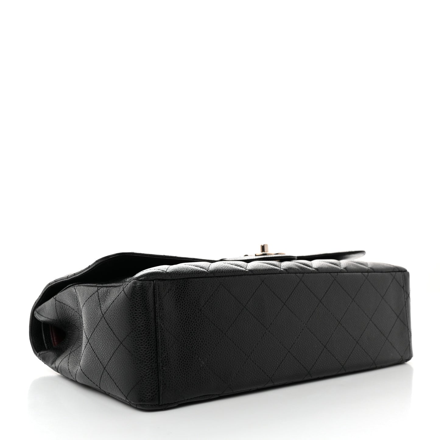 Caviar Quilted Maxi Double Flap Black