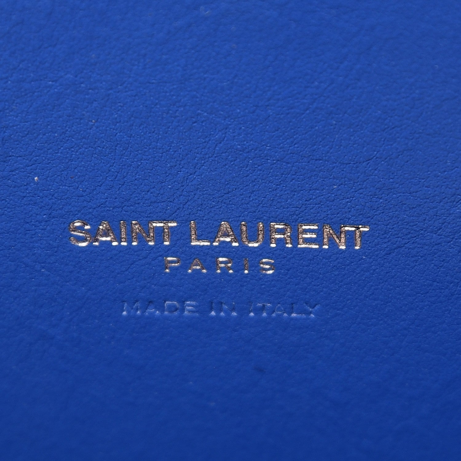 Saint Laurent Calfskin Crocodile Embossed Small Sac De Jour Royal Blue 8 of 14