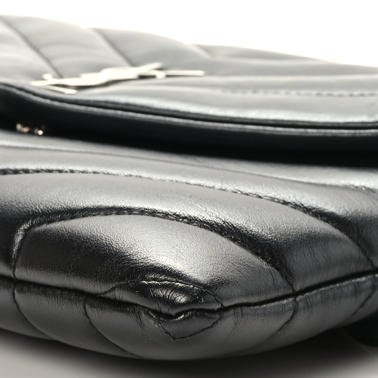 Saint Laurent Calfskin Y Quilted Monogram Loulou Flap Bag Black 10 of 10