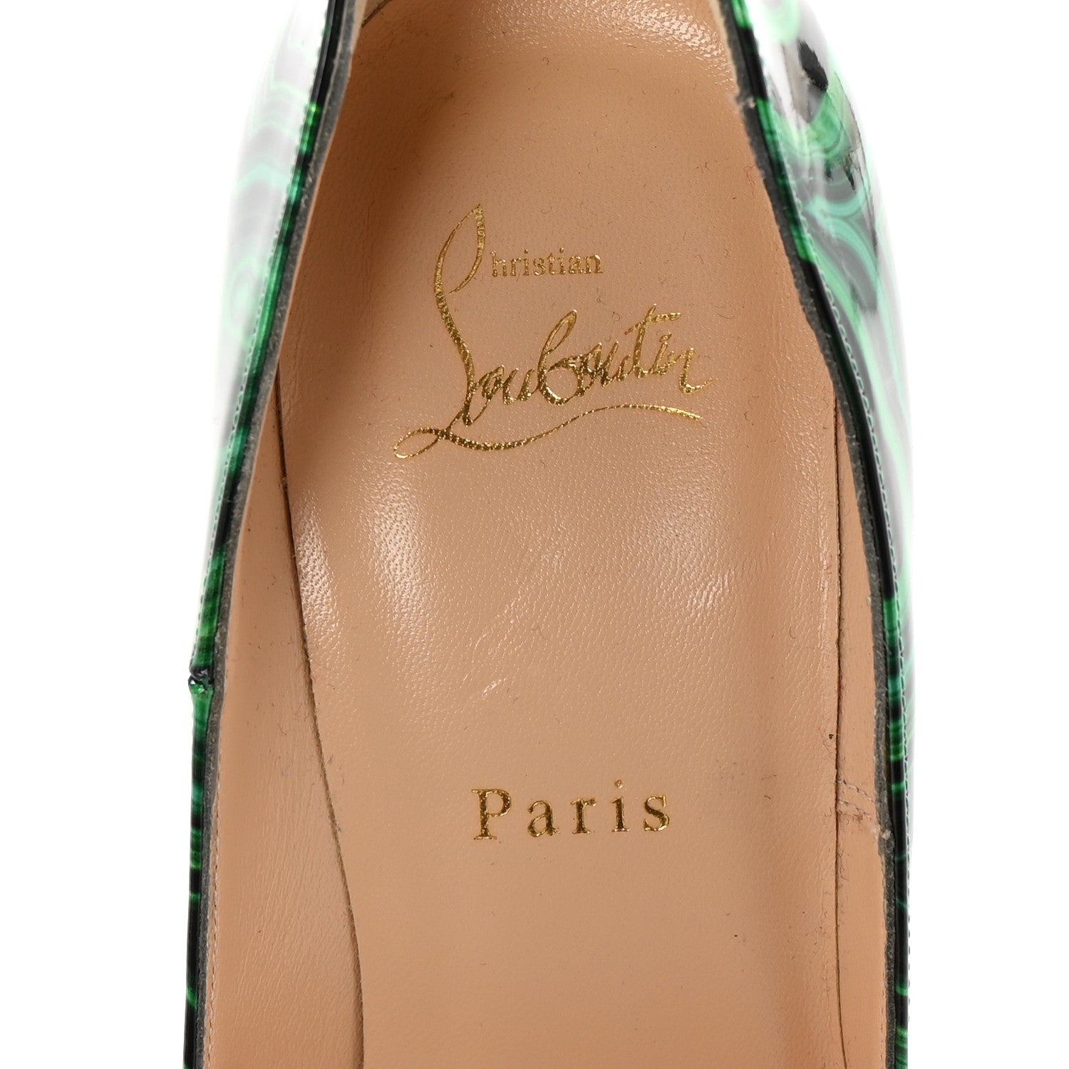 Christian Louboutin Patent Malachite So Kate 120 Pumps 40 Vert