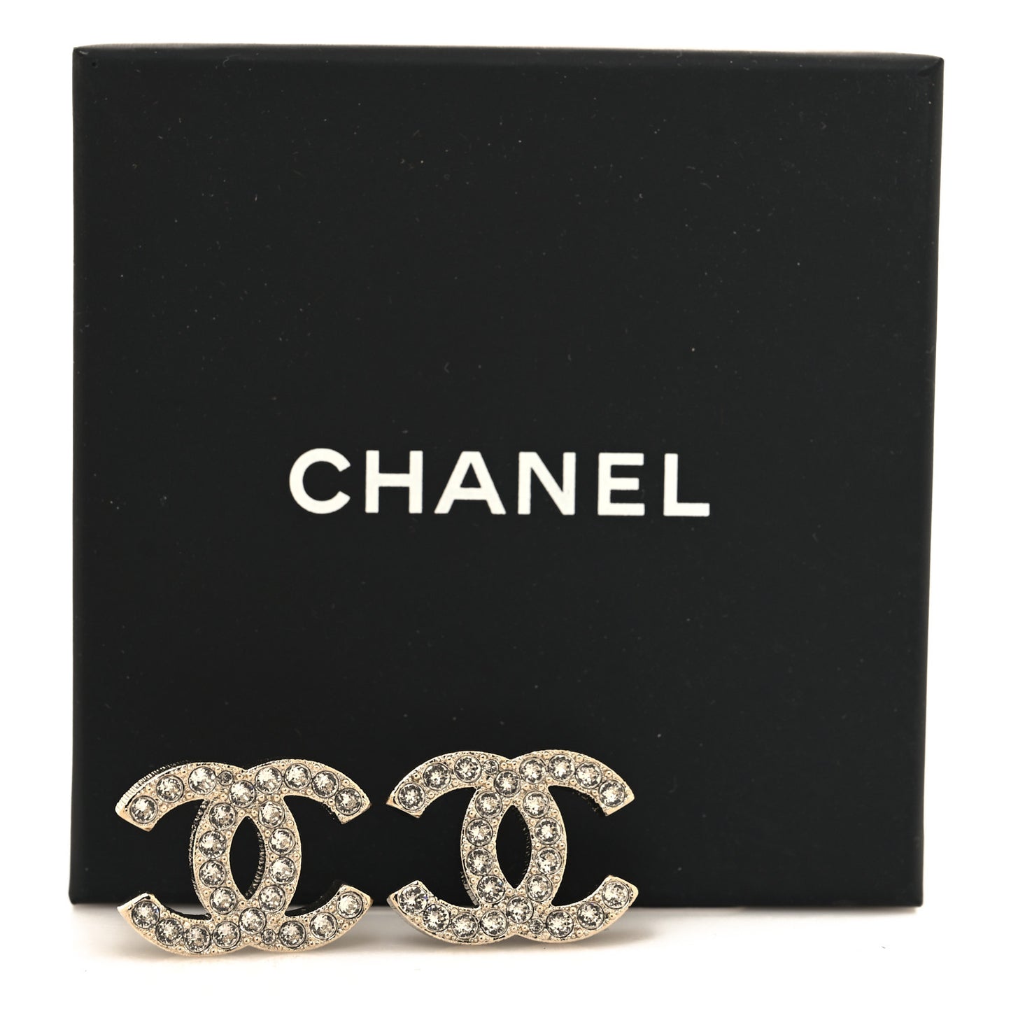 Crystal CC Earrings Silver