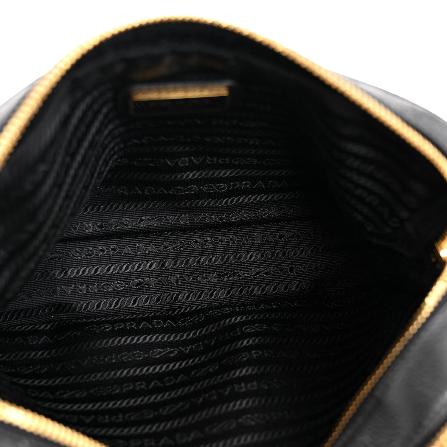 Prada Vitello Daino Medium Double Zip Shoulder Bag Black 5 of 12