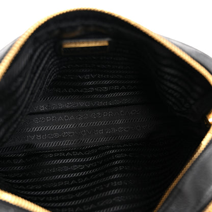 Prada Vitello Daino Medium Double Zip Shoulder Bag Black 5 of 12