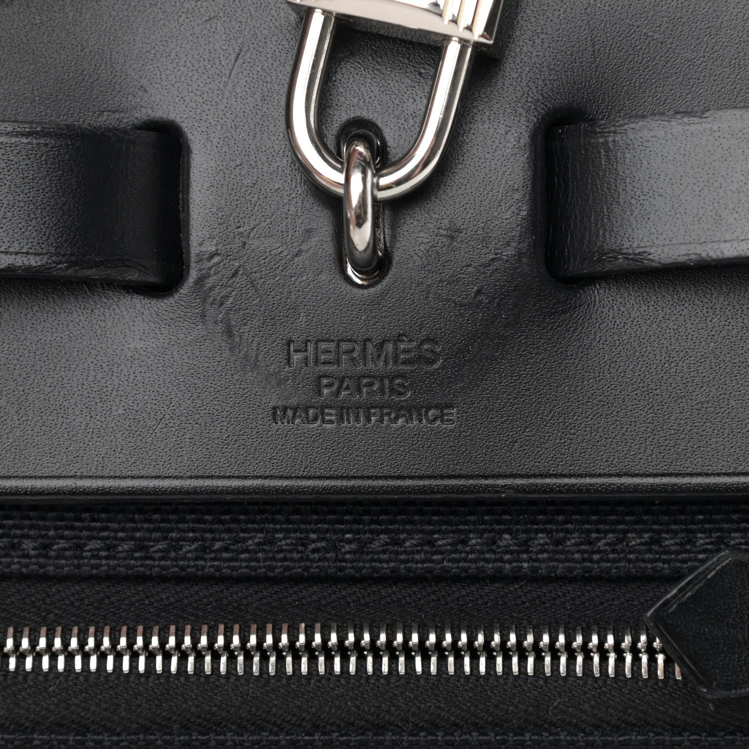 Hermes Military Toile Vache Hunter Herbag Zip PM 31 Black 7 of 17
