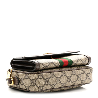 Gucci GG Supreme Monogram Web Mini Ophidia Bag Beige Ebony 4 of 10