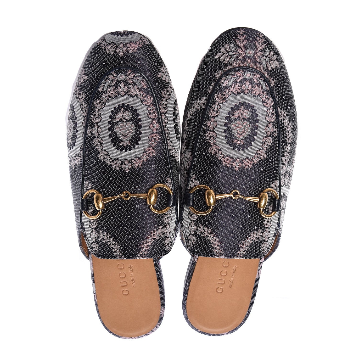 Gucci Jacquard Floral Womens Princetown Slippers 34 Multicolor 5 of 8