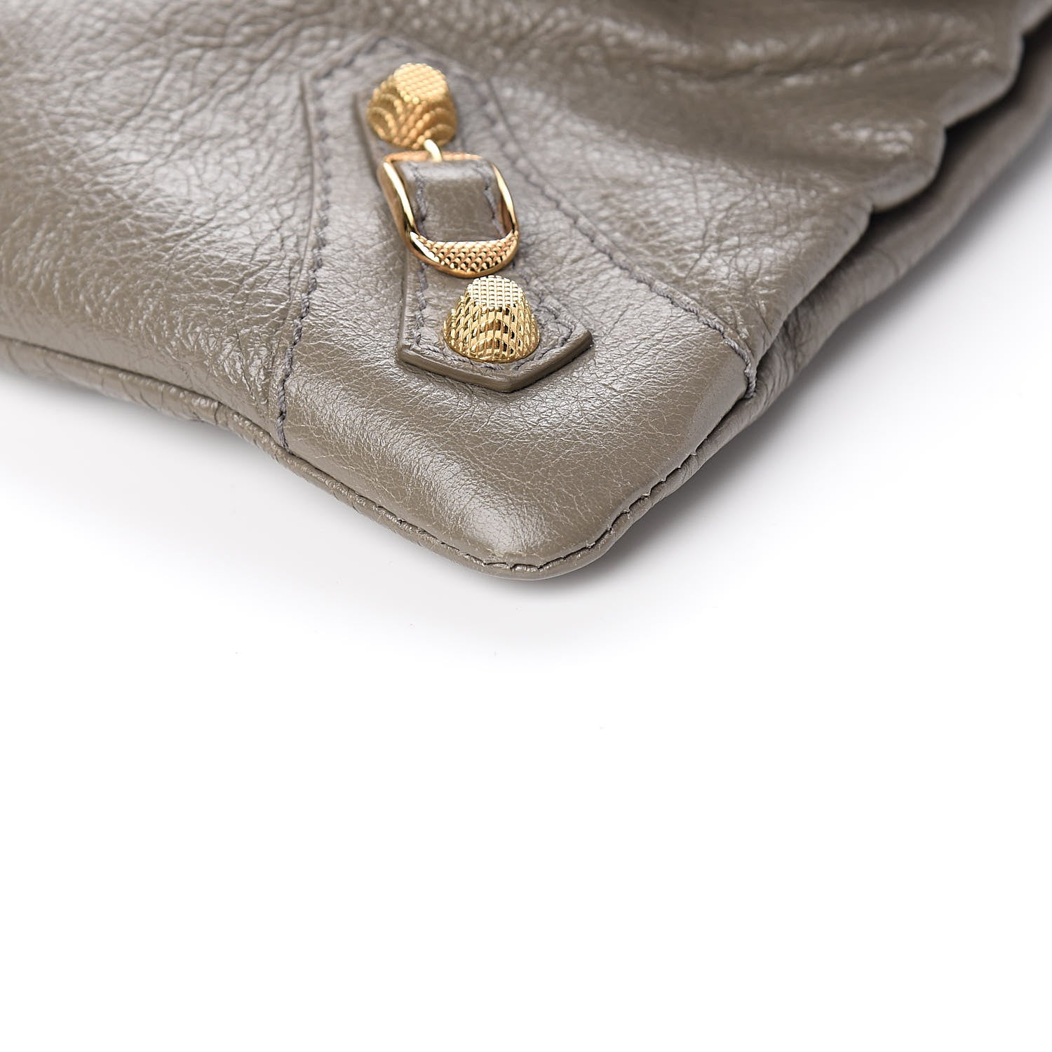 Balenciaga Agneau Giant 12 Gold Hardware Envelope Strap Clutch Beige Liege 9 of 10