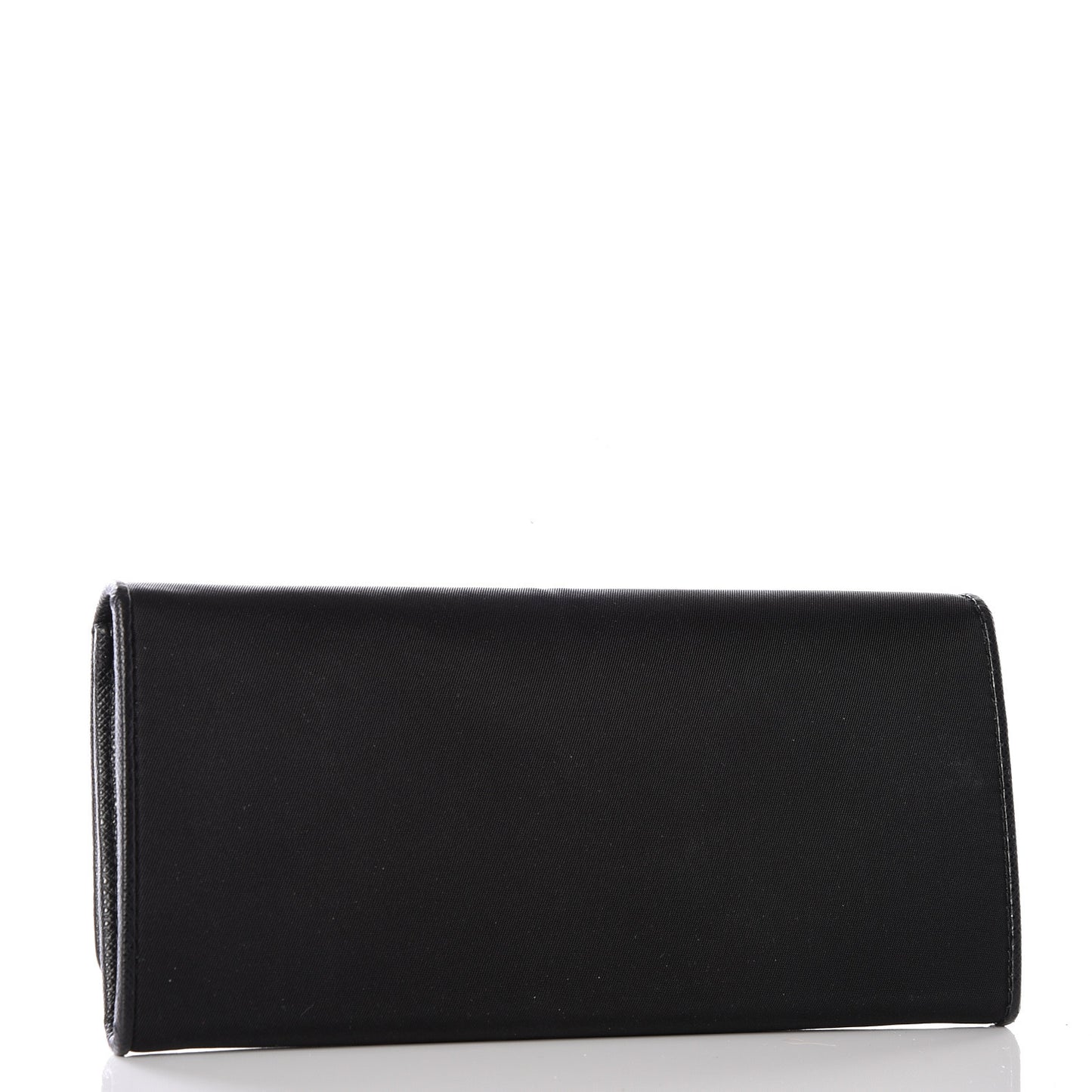 Tessuto Nylon Continental Flap Wallet Black