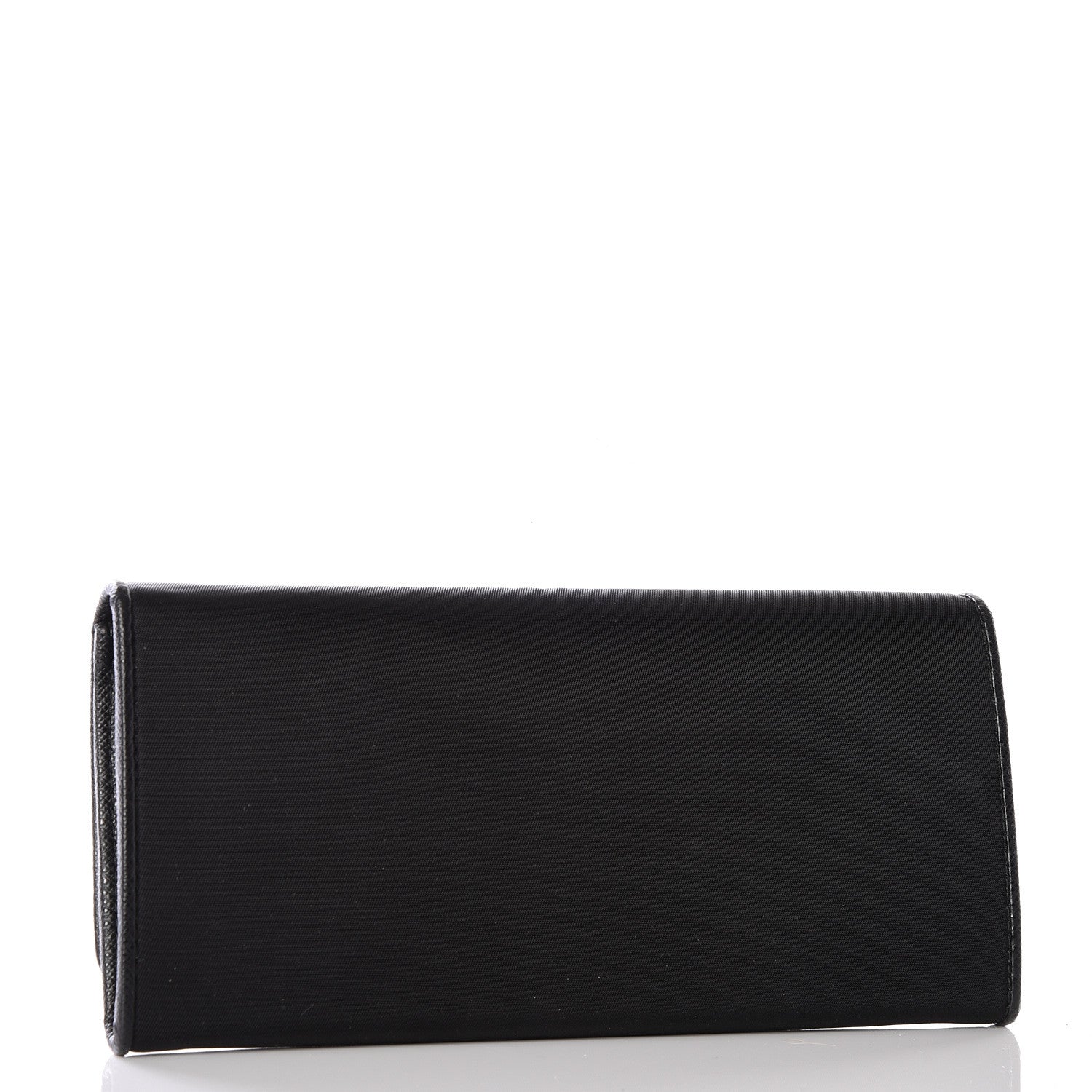 Prada Tessuto Nylon Continental Flap Wallet Black 2 of 9
