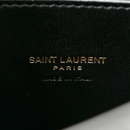 Saint Laurent Calfskin Embossed Crocodile North South Kaia Satchel Black 6 of 10