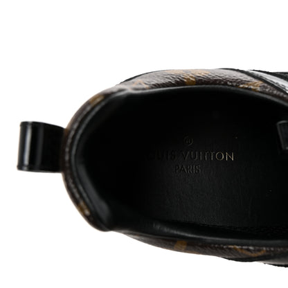 Louis Vuitton Suede Monogram Run Away Sneakers 38 Black 8 of 9