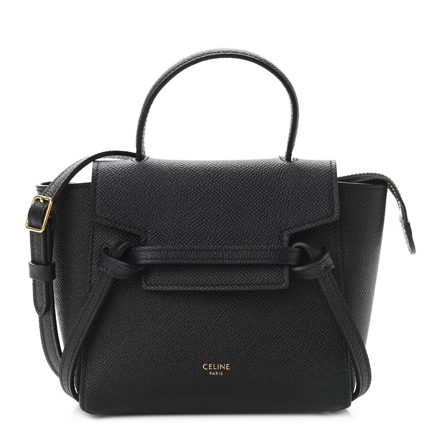 Grained Calfskin Pico Belt Bag Black