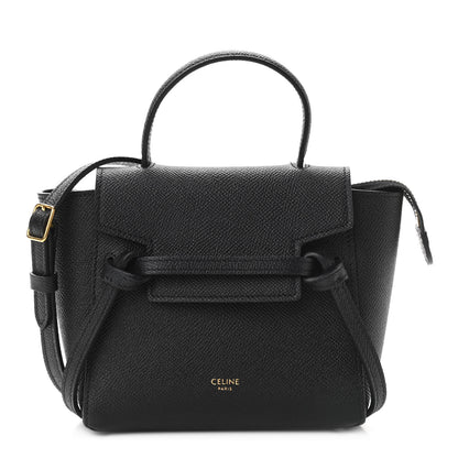 Celine Grained Calfskin Pico Belt Bag Black 1 of 9