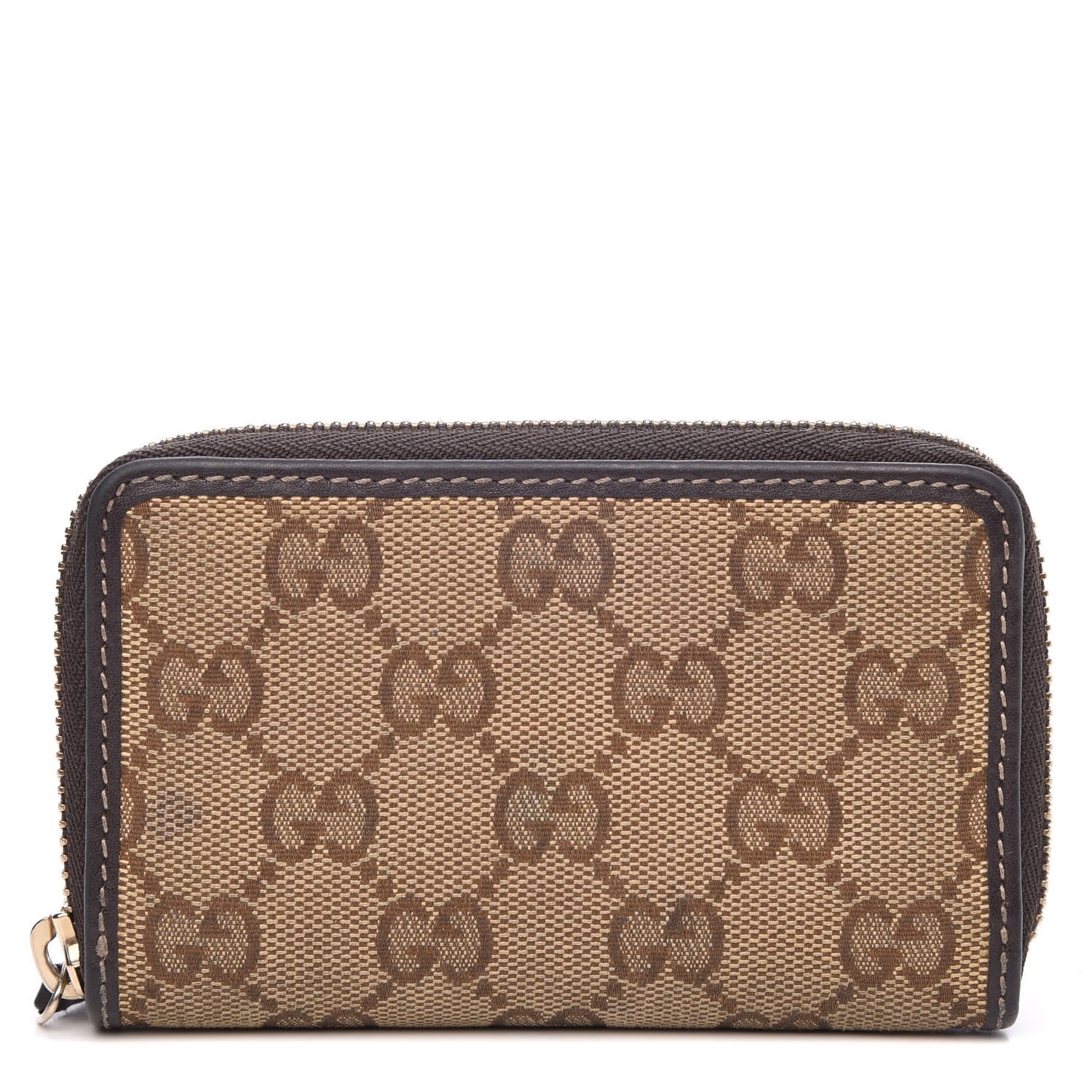 Gucci Monogram Zip Around Card Case Brown 1 of 11